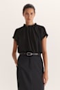 Willa High Neck Short Sleeve Top