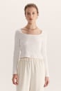 Sasha Long Sleeve Scooped Neck Top