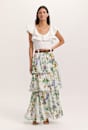Wildflower Linen Silk Maxi Skirt