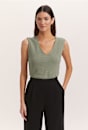 Eva Cotton V Neck Tank