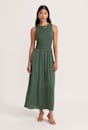 Lillian Mixed Media Maxi Dress