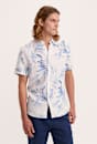 Rico Short Sleeve Classic Print Linen Shirt