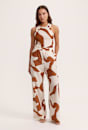 Tyler Cotton Silk Wide Leg Pant