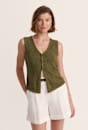 Edith Tape Yarn Cotton Blend Vest