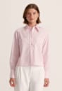 Penny Striped Cropped Cotton Shirt