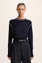 Laura Contrast Crew Knit