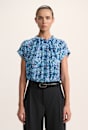 Sequin Silk High Neck Top