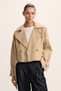 Lana Cropped Cotton Trench