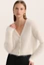 Mindy Mohair Wool Cropped Cardi