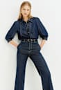 Bridie Puff Sleeve Denim Shirt