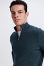 Franklin Quarter Zip Wool Knit Polo