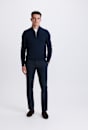 Franklin Quarter Zip Wool Knit Polo