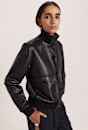 Elyse Leather Bomber