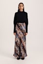 Malia Silk Midi Skirt