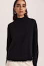 Claudia Stitched Edge Wool Sweater