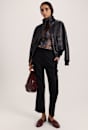 Elyse Leather Bomber