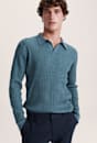 Monte Long Sleeve Waffle Knit Polo