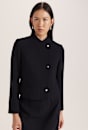 Raya Wool Crepe Cropped Jacket