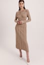 Metallic Ribbed Knit Dress