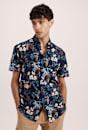 Evander Cotton Print Short Sleeve Classic Shirt