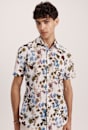 Evander Cotton Print Short Sleeve Classic Shirt
