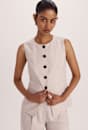 Celeste Wool Crew Neck Vest