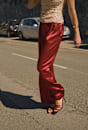Sallee Satin Pleat Front Pant