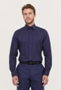 Theo Long Sleeve Slim Jacquard Shirt