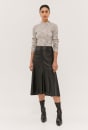 Viv Vegan Leather Midi Skirt