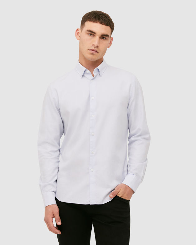 Clay Long Sleeve Classic Shirt in BLUE