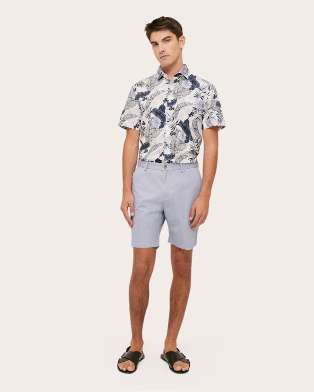 Thomas Shorter Length Chino Short in CASPIAN