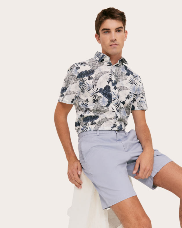 Thomas Shorter Length Chino Short in CASPIAN