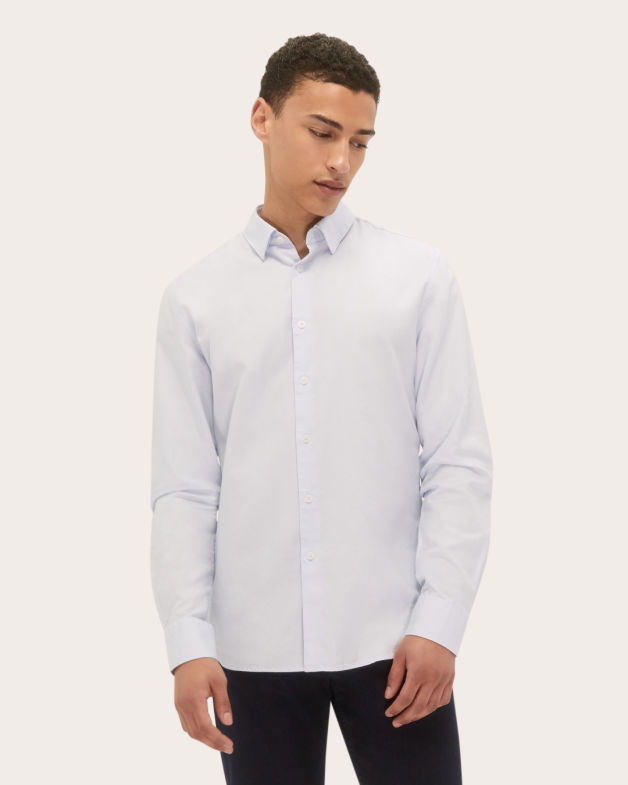 Christopher Long Sleeve Classic Oxford Shirt in SKY BLUE