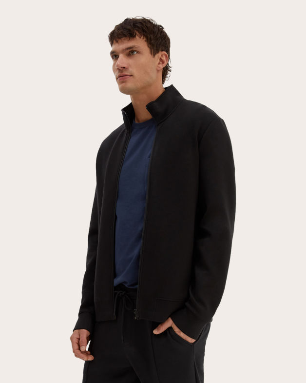 Victor Funnel Neck Jacket in BLACK