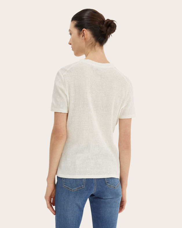 Lucille Textured Tee in IVORY