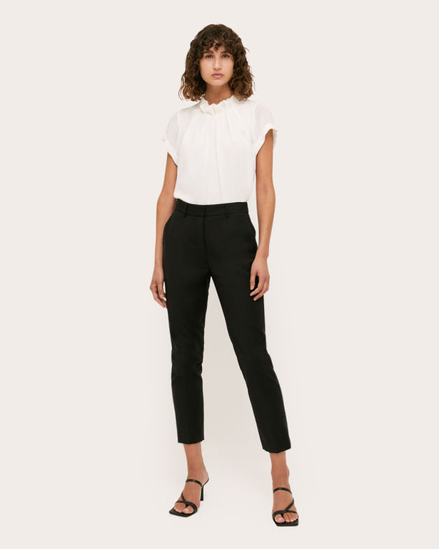 Willa High Neck Top in OFF WHITE