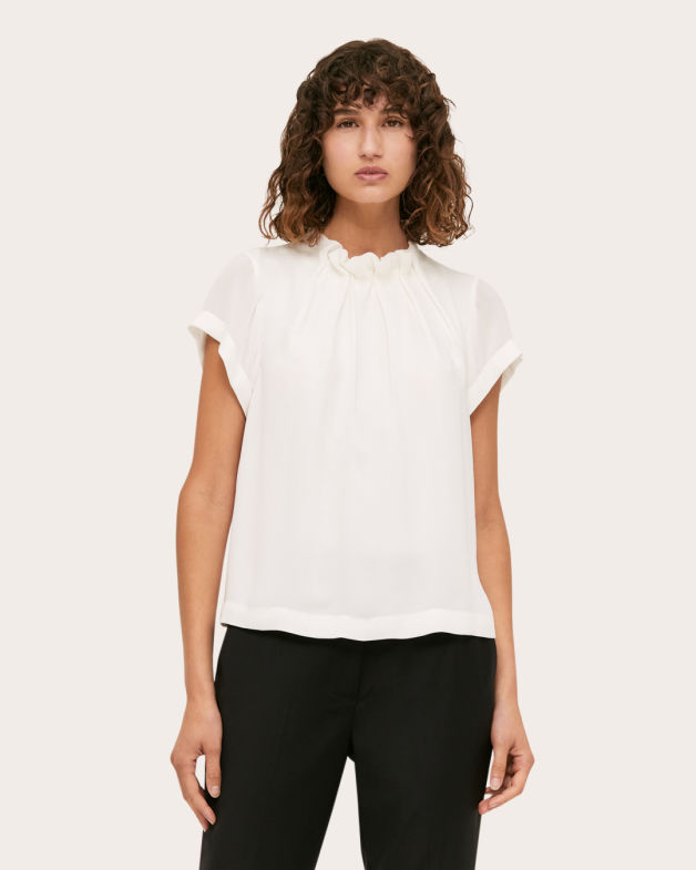Willa High Neck Top in OFF WHITE
