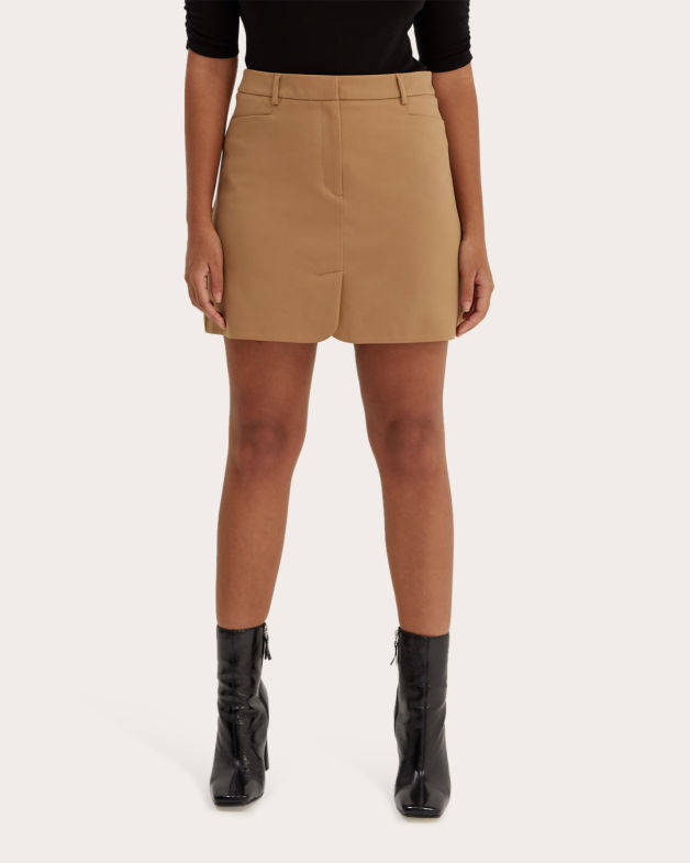 Tia Mini Skirt in LATTE
