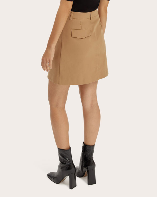 Tia Mini Skirt in LATTE