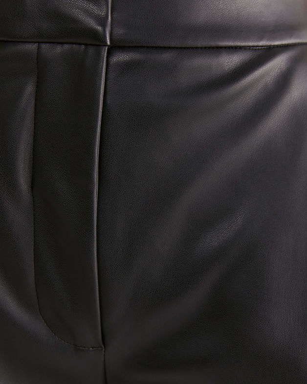 Viv Vegan Leather Pant in BLACK