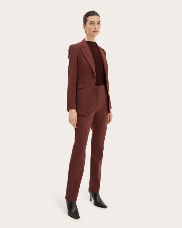 Tia Full Length Pant in PORT