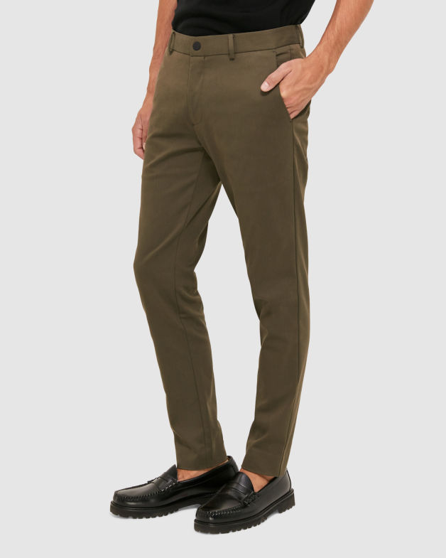 Judd Slim Dress Chino Pant in DARK KHAKI
