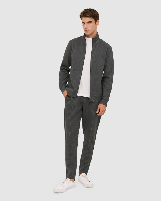 Victor Funnel Neck Jacket in CHARCOAL