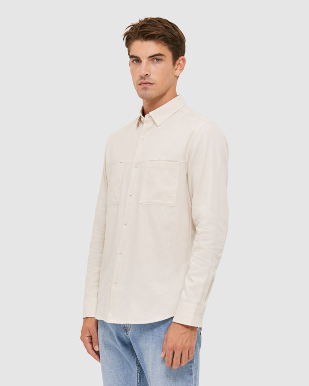 Lorenzo Utility Shirt in OFF WHITE