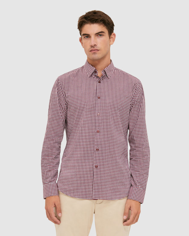 Phillip Check Shirt in RED
