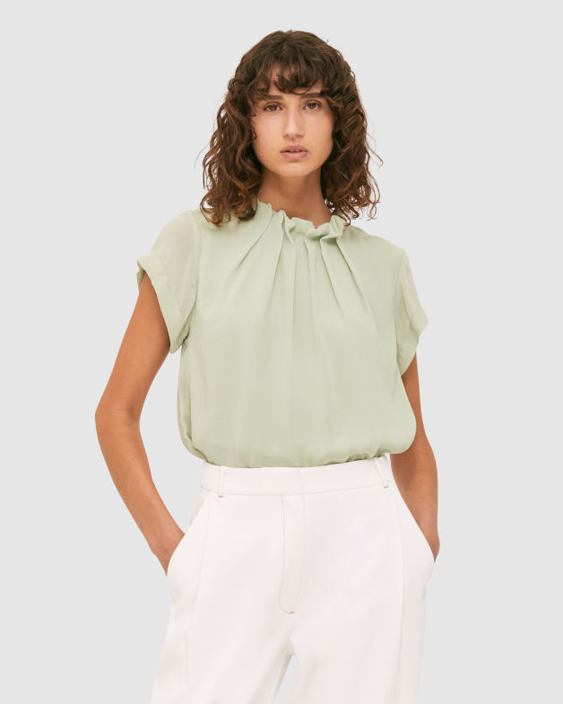 Willa High Neck Top in MINT
