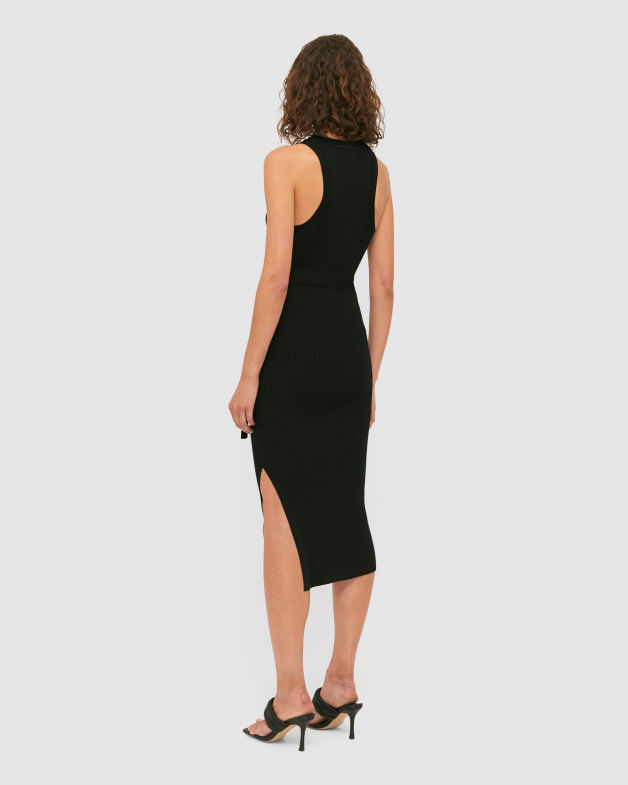 Victoria Racer Back Dress in BLACK