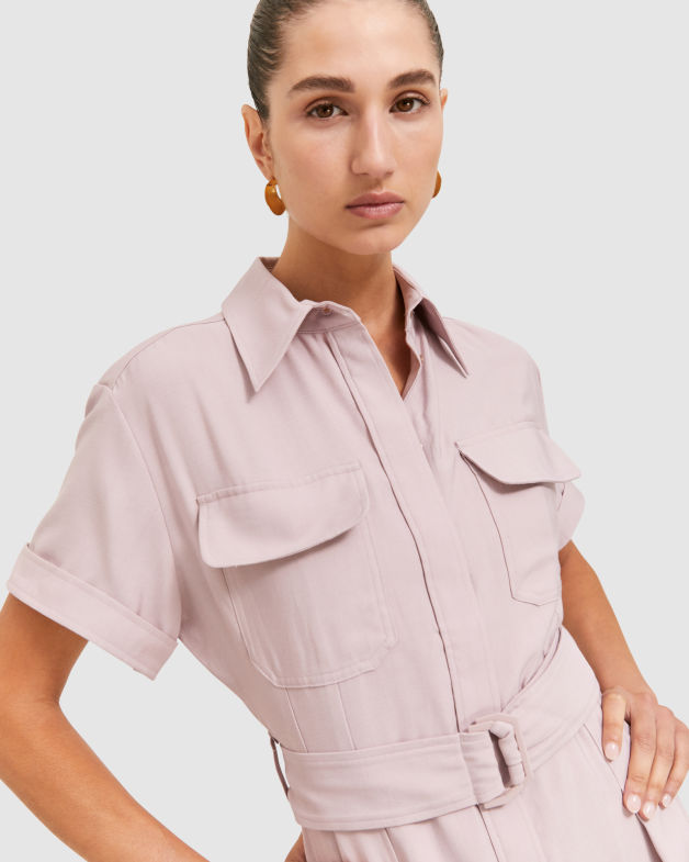 Daria Midi Dress in ROSE QUARTZ