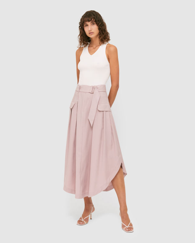 Daria Wrap Skirt in ROSE QUARTZ