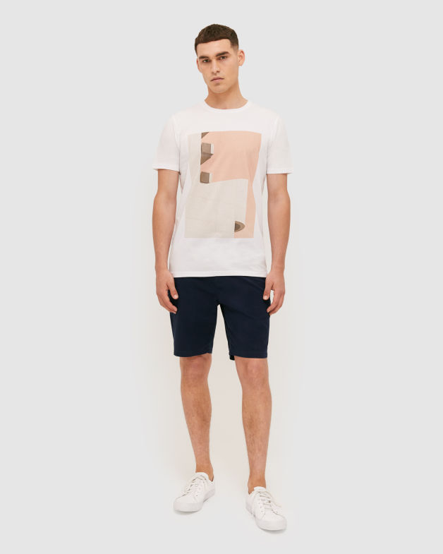 Mondrian Print Tee in PARCHMENT